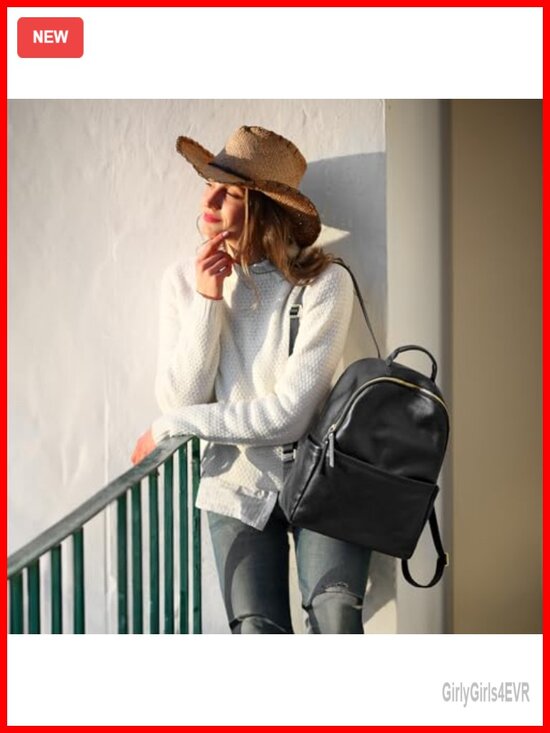 Genuine Leather Anti-Theft Backpack for Women with Laptop Compartment main image 4